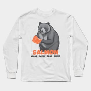 Bear Meets Salmon Long Sleeve T-Shirt